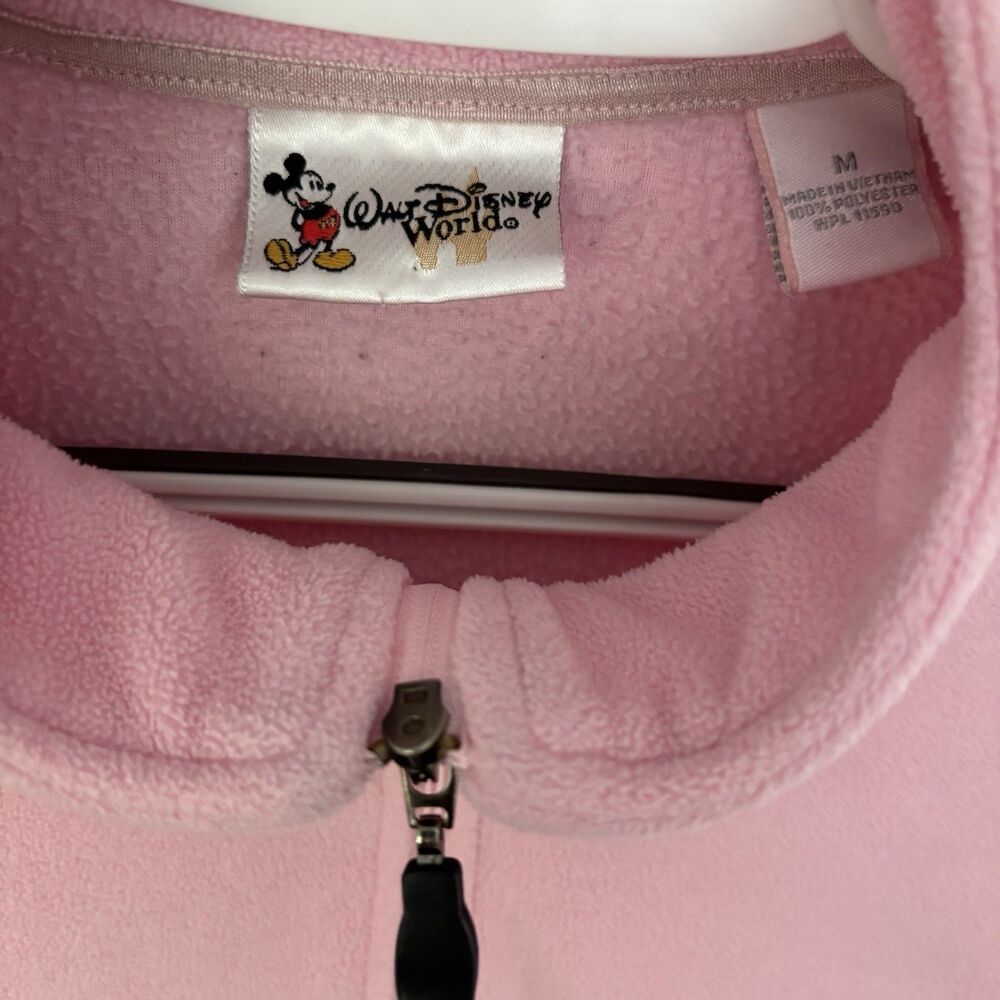 Disney's Wilderness Lodge Women M Quarter Zip Fleece Pink Mickey - Picture 3 of 4